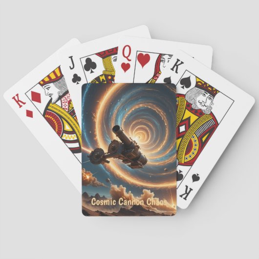 Cosmic Cannon Chaos Pokerkaarten (Achterkant)