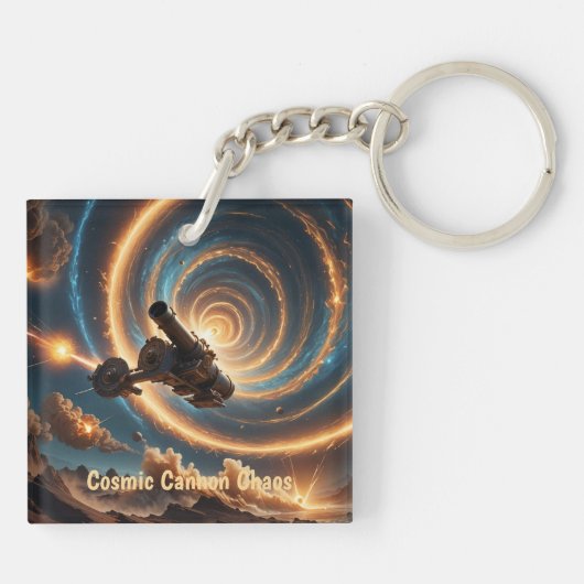 Cosmic Cannon Chaos Sleutelhanger (Achterkant)
