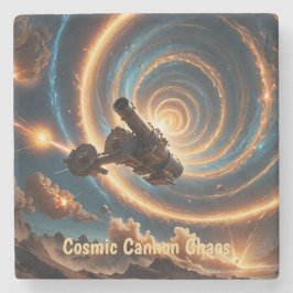 Cosmic Cannon Chaos Stenen Onderzetter