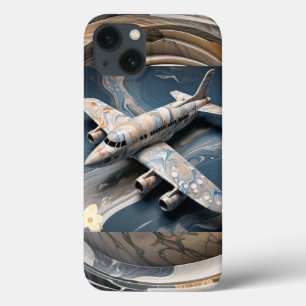 Cosmic Canvas: De gemarmerde vliegenier Case-Mate iPhone Case