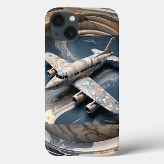 Cosmic Canvas: De gemarmerde vliegenier Case-Mate iPhone Case (Achterkant)