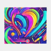 Cosmic Canvas: Een universum van kleur Fleece Deken (Voorkant (Horizontaal))