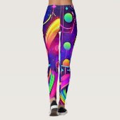 Cosmic Canvas: Een universum van kleur Leggings (Achterkant)