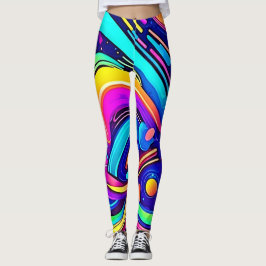 Cosmic Canvas: Een universum van kleur Leggings