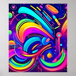 Cosmic Canvas: Een universum van kleur Poster
