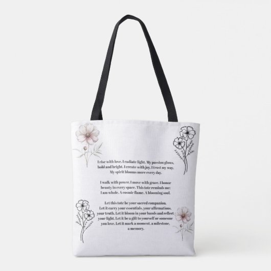 Cosmic Carry • October Birth Flower Tote Bag of Lo (Achterkant)