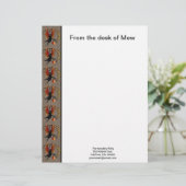 Cosmic Cat Acorn Briefhoofd (Staand voorkant)