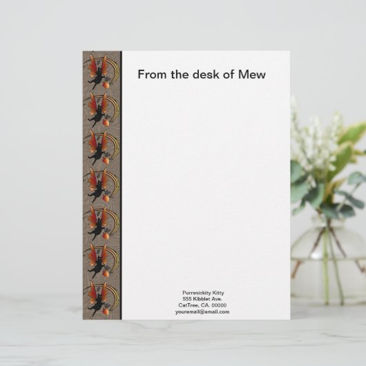 Cosmic Cat Acorn Briefhoofd (Staand voorkant)