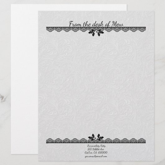 Cosmic Cat Acorn Briefhoofd (Voorkant / Achterkant)