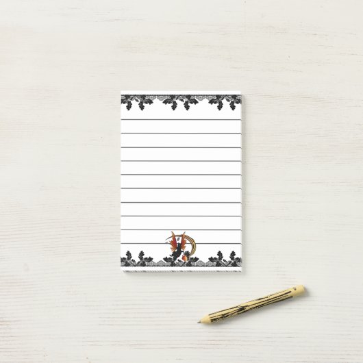 Cosmic Cat Acorn Post-it® Notes (Op bureau)