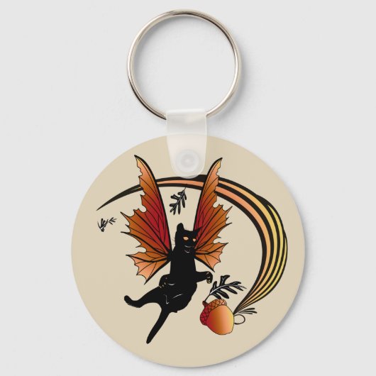 Cosmic Cat Acorn Sleutelhanger (Voorkant)