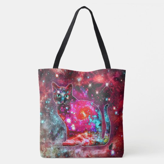 Cosmic Cat Alpha Tote Bag (Achterkant)