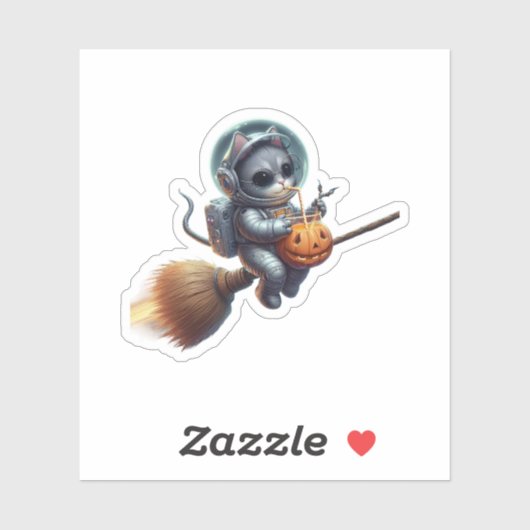 Cosmic Cat Astronaut: magie en ruimteavontuur Sticker (Vel)