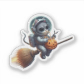 Cosmic Cat Astronaut: magie en ruimteavontuur Sticker (Voorkant)