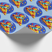Cosmic Cat Astronaut Sticker - Grappige Ruimtepizz Cadeaupapier (Hoek)