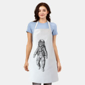 Cosmic Cat Astronaut Tee Schort (Gedragen)