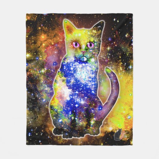 Cosmic Cat Beta Fleece Deken (Voorkant)