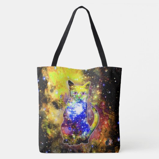 Cosmic Cat Beta Tote Bag (Achterkant)