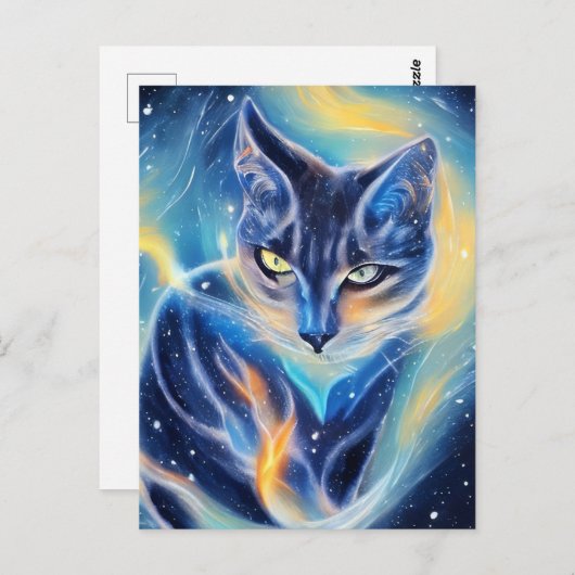Cosmic Cat Briefkaart (Voorkant / Achterkant)