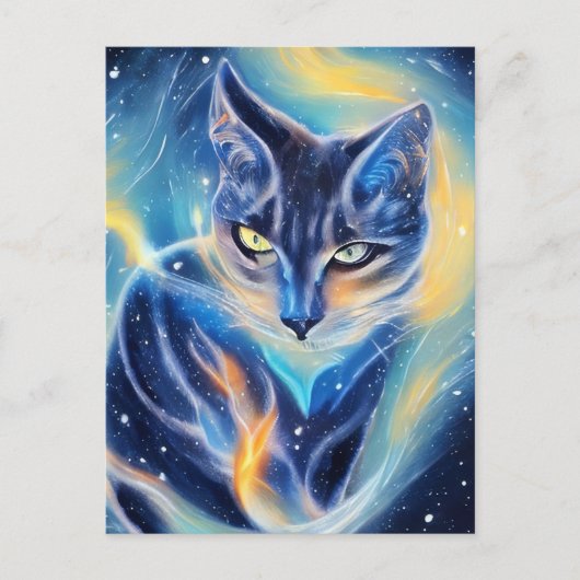Cosmic Cat Briefkaart (Voorkant)