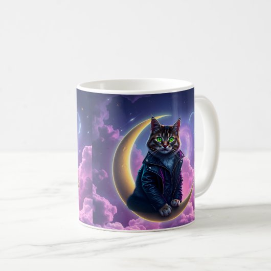 Cosmic Cat Coffee Cup Koffiemok (Voorkant rechts)