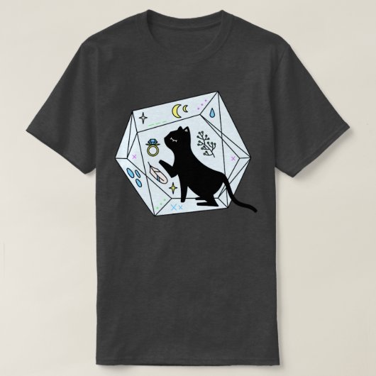 Cosmic Cat Crystal 1 T-shirt (Design voorkant)