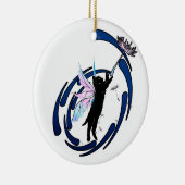 Cosmic Cat Dandelion Keramisch Ornament (Rechts)
