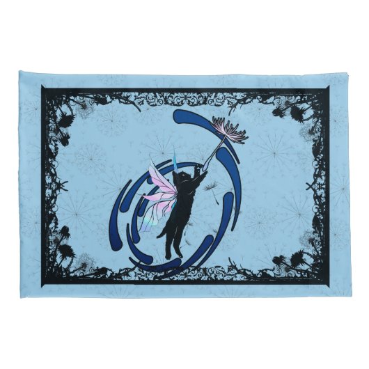 Cosmic Cat Dandelion Kussensloop (Achterkant-Rechts)