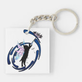 Cosmic Cat Dandelion Sleutelhanger (Achterkant)