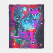 Cosmic Cat Delta Fleece Deken (Voorkant)