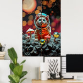 Cosmic Cat Disco Dream Poster (Thuiskantoor)