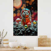 Cosmic Cat Disco Dream Poster (Keuken)
