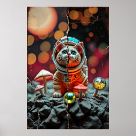 Cosmic Cat Disco Dream Poster