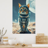 Cosmic Cat Dreams Poster (Keuken)