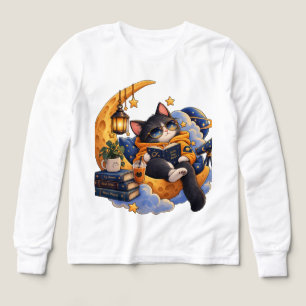 Cosmic Cat Dromer – Magische Maan & Sterren Kids T