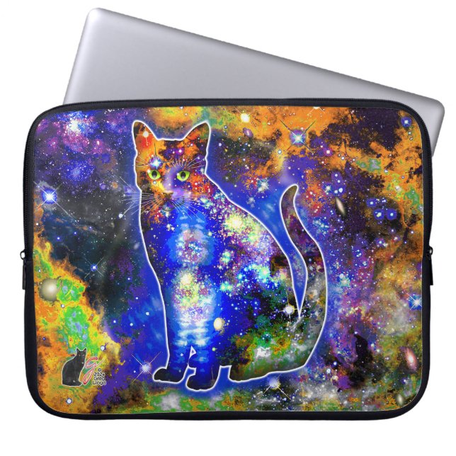 Cosmic Cat Epsilon Electronics Bag Laptop Sleeve (Voorkant)