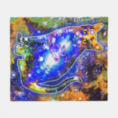 Cosmic Cat Epsilon Fleece Deken (Voorkant (Horizontaal))