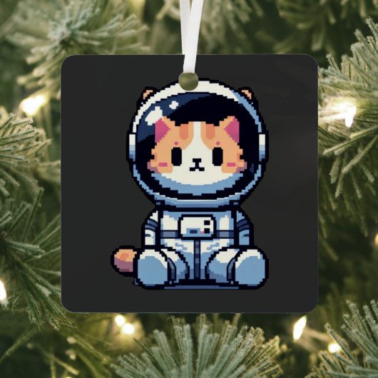 Cosmic Cat Explorer Metalen Ornament (Insitu)