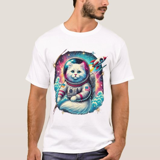 Cosmic Cat Explorer - Space Kat Adventure T-shirt (Voorkant)