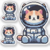 Cosmic Cat Explorer Sticker (Voorkant)