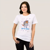 Cosmic Cat Explorer Tri-Blend Shirt (Voorkant volledig)