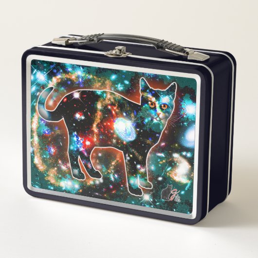 Cosmic Cat Gamma Metal Lunchbox (Voorkant)