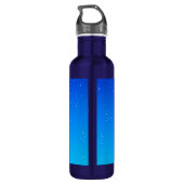 Cosmic Cat in sterren en Crescent Moon Pattern Waterfles (Achterkant)