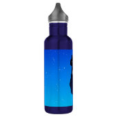 Cosmic Cat in sterren en Crescent Moon Pattern Waterfles (Links)