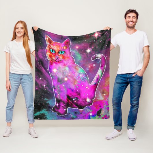 Cosmic Cat Iota Fleece Deken (In situ)