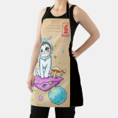 Cosmic Cat Kitchen Trip Schort (Insitu)