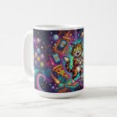 Cosmic Cat koffiemok – Galaxy Space Cat met (Voorkant links)