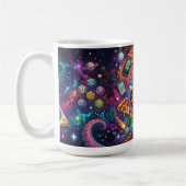 Cosmic Cat koffiemok – Galaxy Space Cat met (Links)