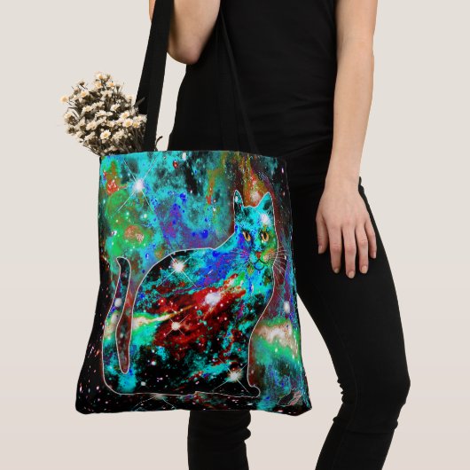Cosmic Cat Lambda Tote Bag (Dichtbij)