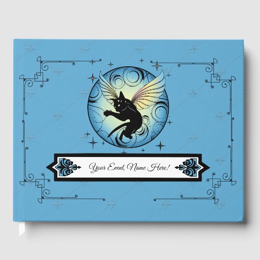 Cosmic Cat Moon Gastenboek (Voorkant)